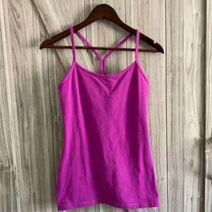 EUC Lululemon power y tank pink/purple